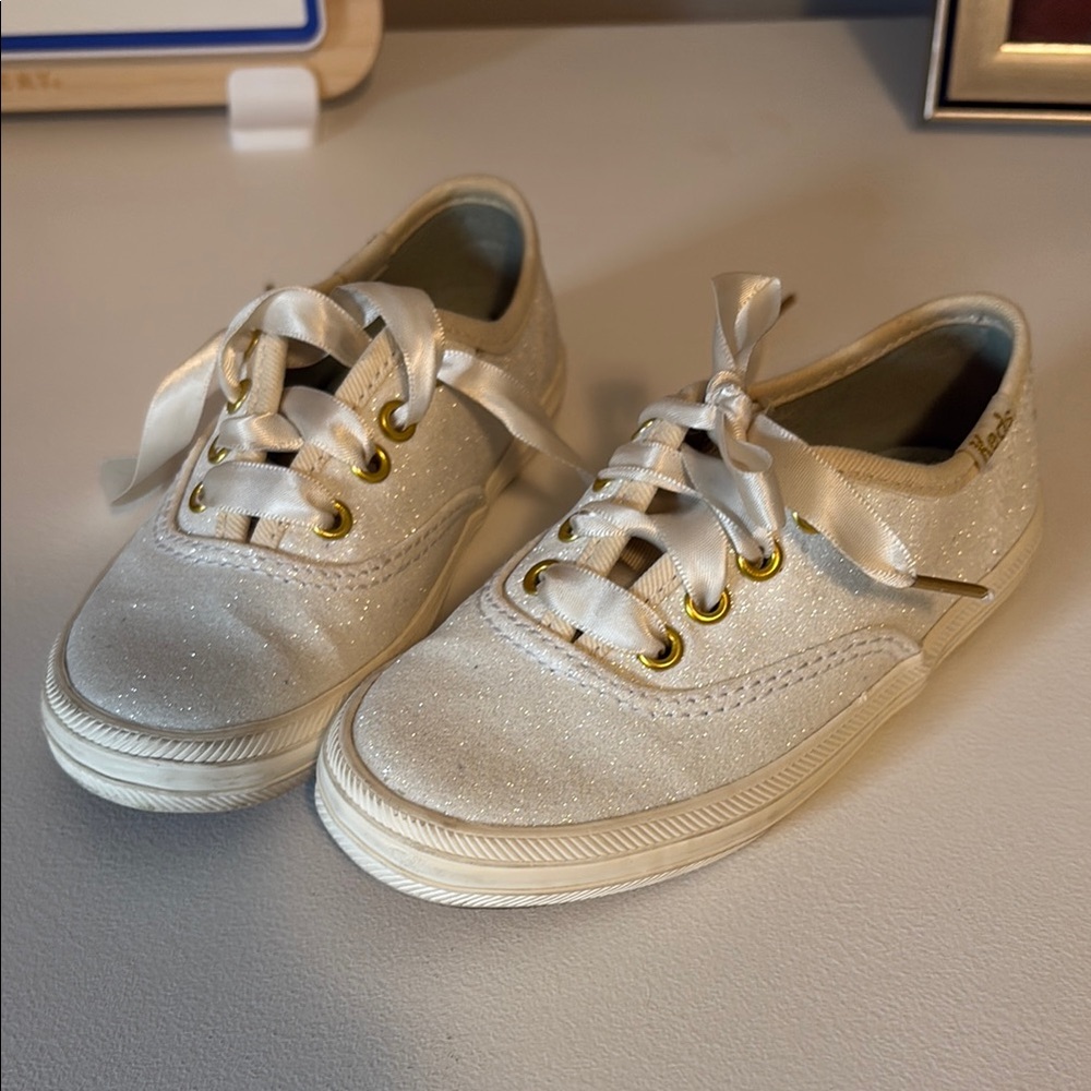 Keds X Kate Spade Cream and Gold Dress Shoes
